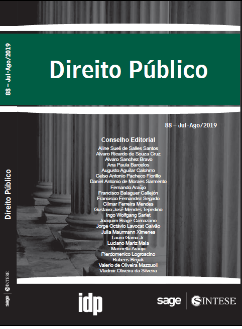 					Visualizar v. 16 n. 88 (2019): Acesso à Justiça, Carreiras Jurídicas e Administração do Sistema de Justiça - Volume I
				