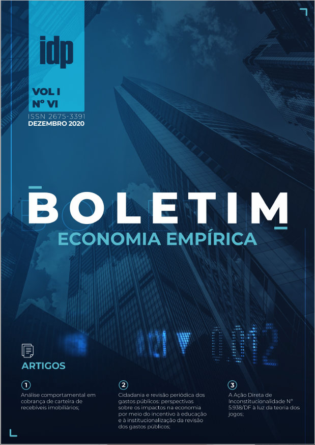 					Visualizar v. 1 n. 6 (2020): Boletim Economia Empírica Vol. I No. VI
				
